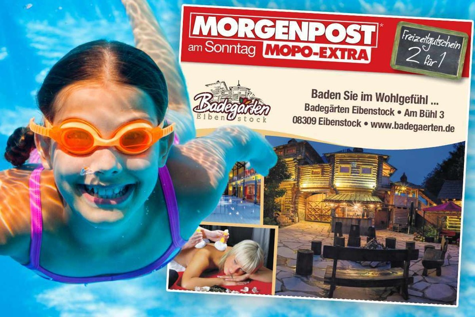 In der "Morgenpost am Sonntag" findet Ihr einen "2 für 1"-Gutschein für die Badegärten Eibenstock.