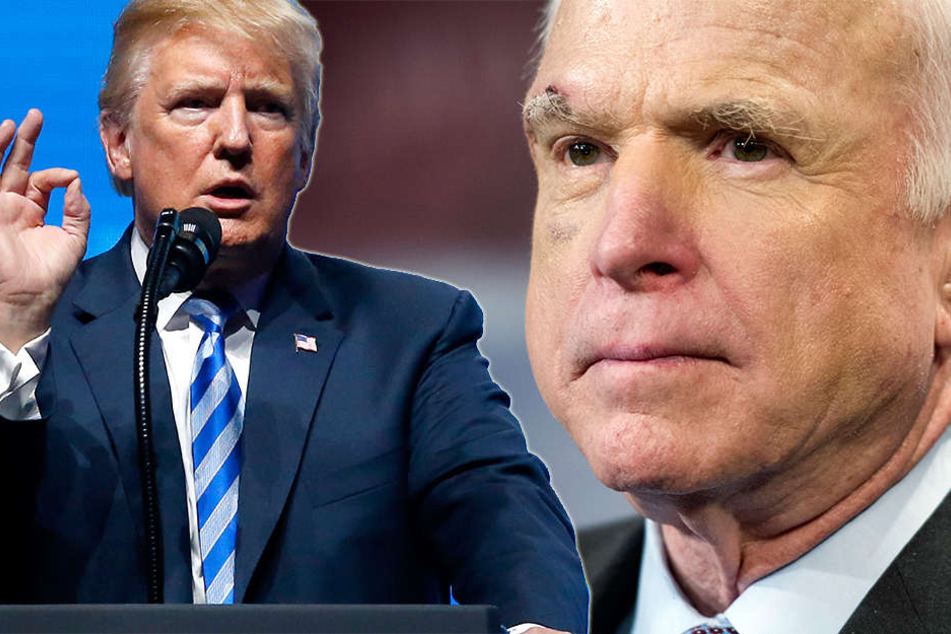 Mit US-Präsident Donald Trump steht John McCain auf Kriegsfuß.