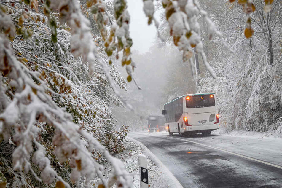 In einigen Teilen Deutschlands, wie hier im Taunus, hat es schon geschneit.