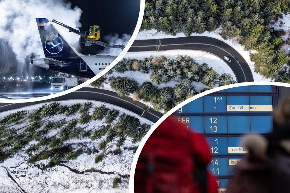 Schnee und Glatteisalarm in Deutschland: Bahn- und Flugverkehr ausgebremst