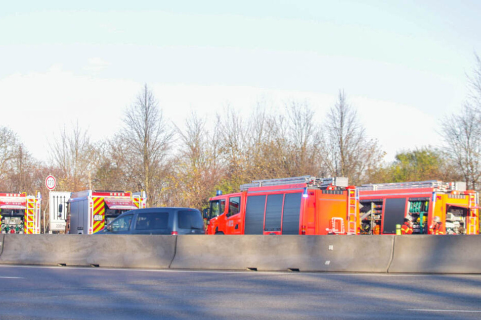 Die Feuerwehr vor Ort.
