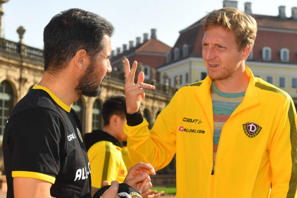 Mit Cristian Fiel (l.) spielte Marco Hartmann noch zusammen. Seine Entlassung schmerzte dem Kapitän besonders.