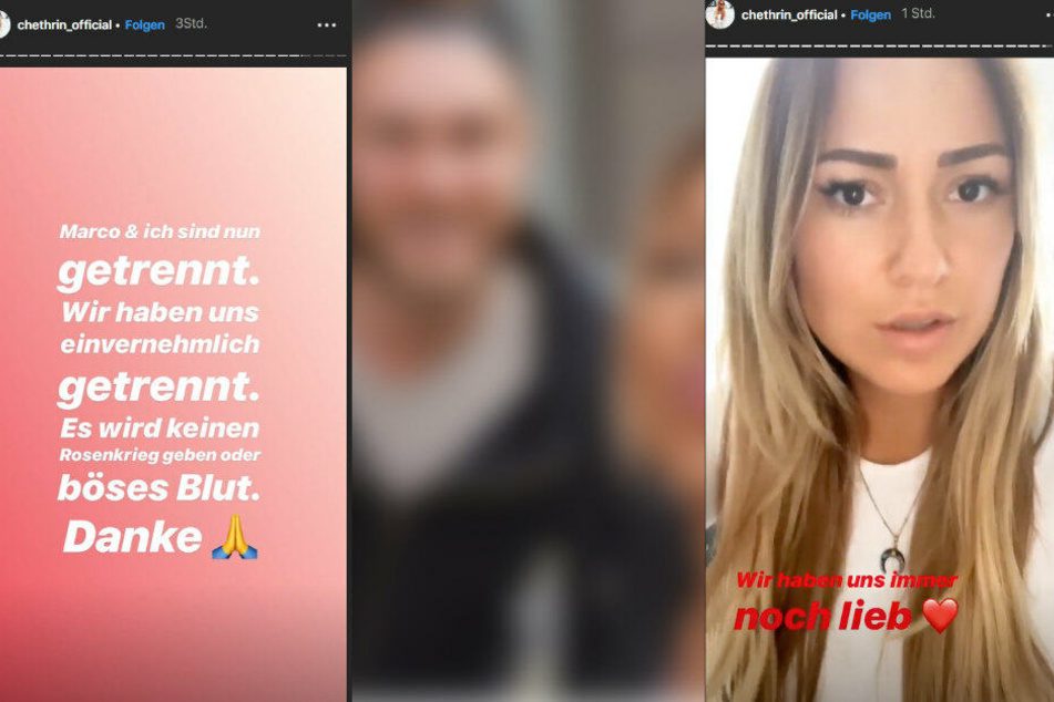 Chethrin Schulze gibt auf Instagram ihre Trennung bekannt. (Bildmontage)