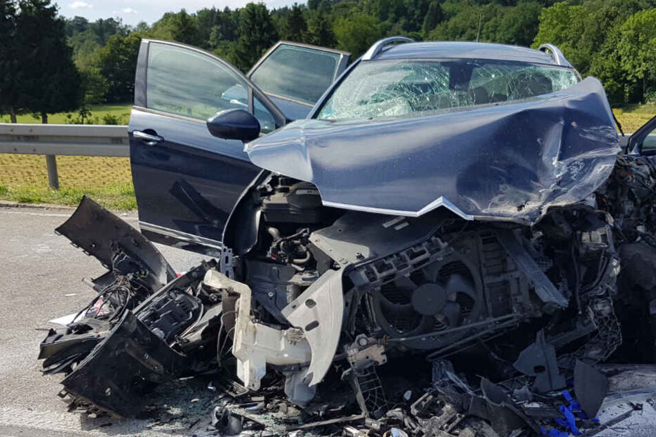 Mit diesem Wagen krachte der 56-jährige Citroen-Fahrer in den Lkw.