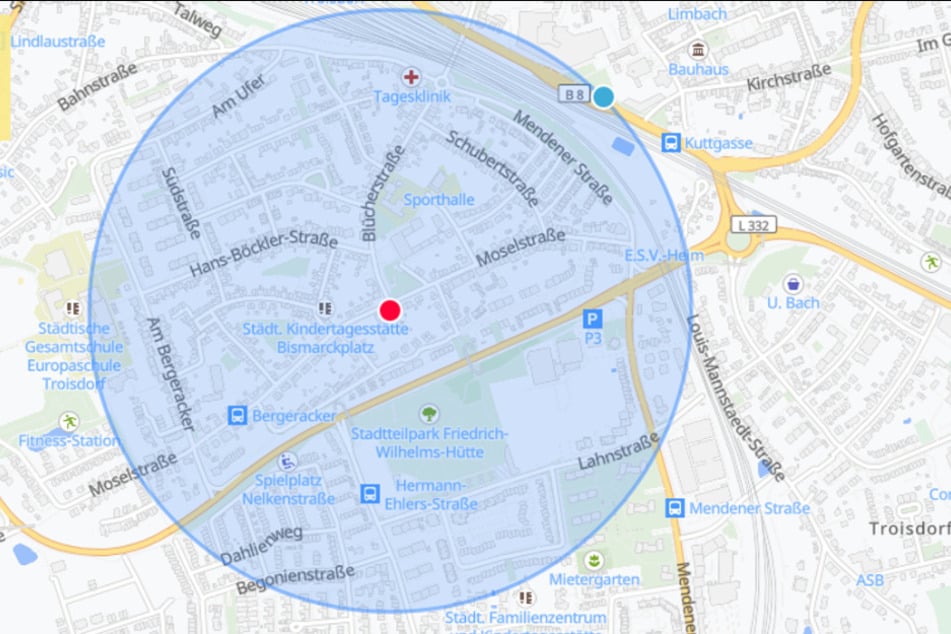 Experten begrenzten den Radius der Entschärfung auf 500 Meter rund um den Fundort.