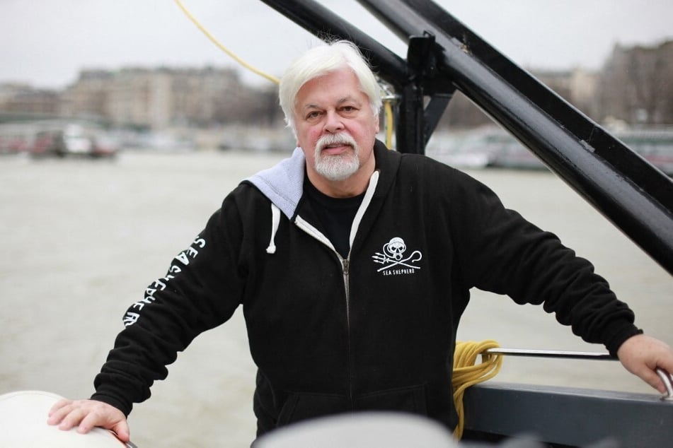 Anti-whaling activist Paul Watson poses on board of the Brigitte Bardot, a Sea Shepherd multihull moored in Paris, on January 15, 2015.