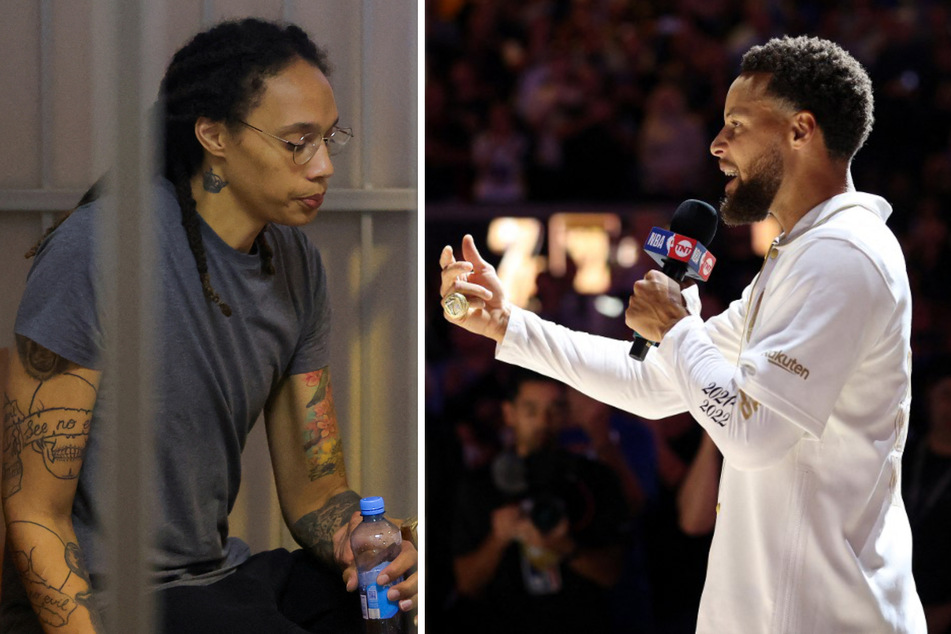 Steph Curry Honors Brittney Griner on Her Birthday During NBA Ring Ceremony