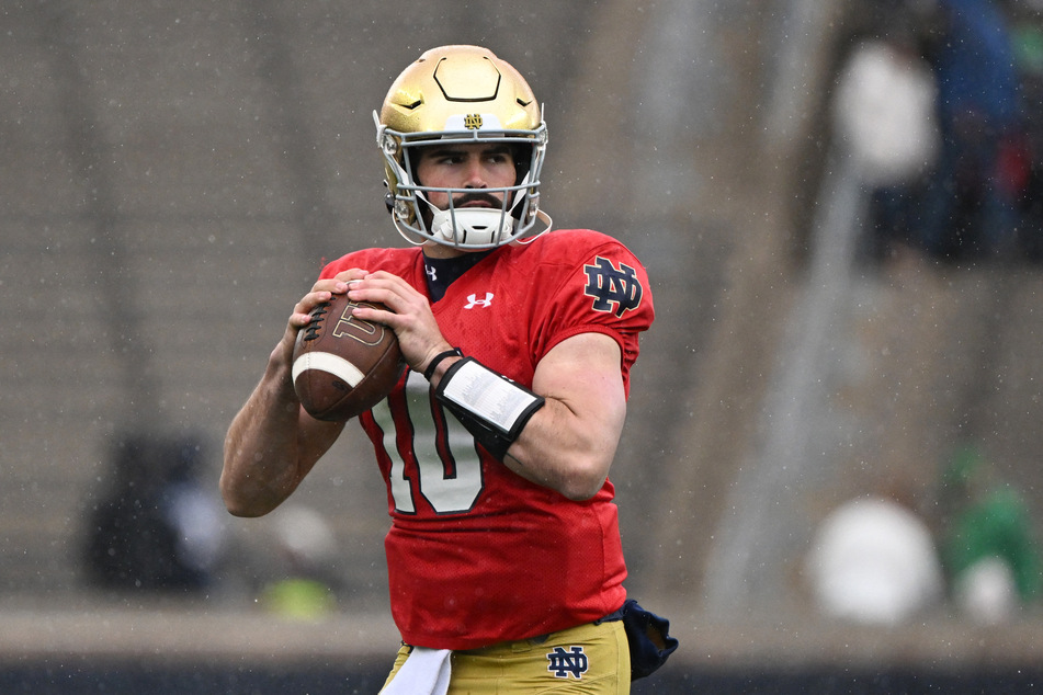 Notre Dame will have quarterback Sam Hartman to count on to improve its offense.
