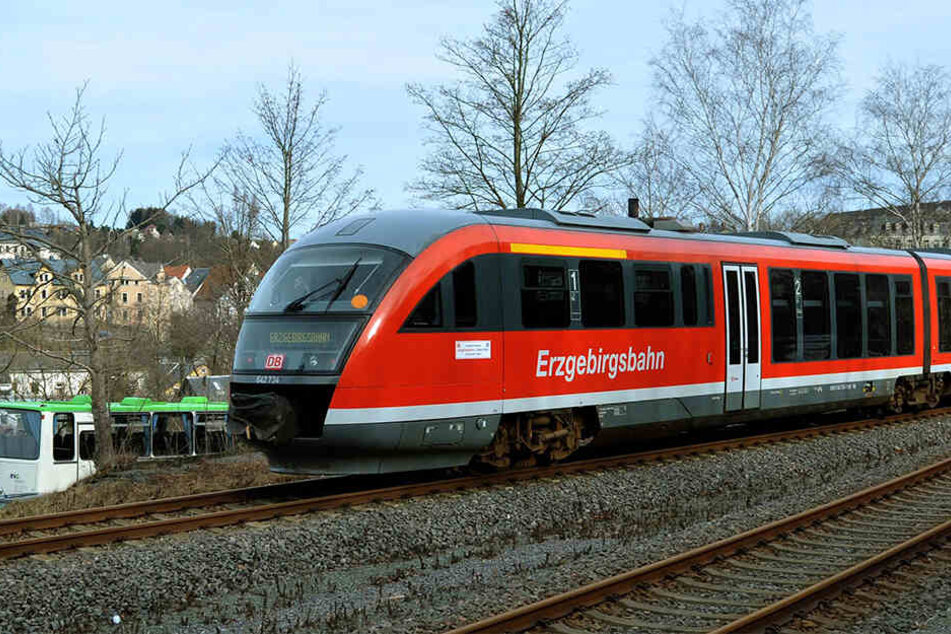 Ein Betrunkener hat in einem Zug der Erzgebirgsbahn gewaltsam eine Klotür geöffnet und diese dabei schwer beschädigt. (Symbolbild)