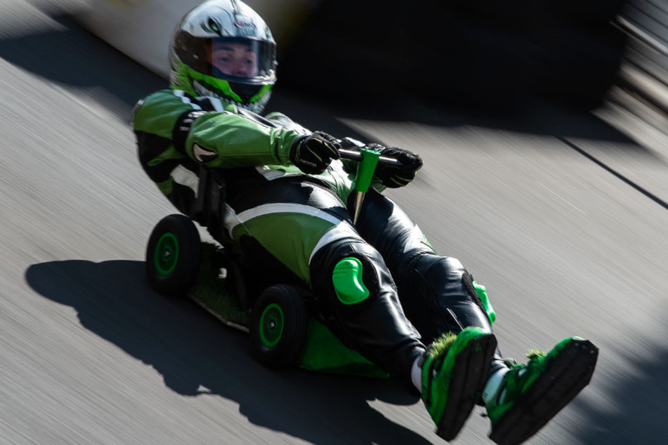 Einige Teilnehmer erreichten mit ihren Bobby Cars bis zu 90 km/h und mehr.