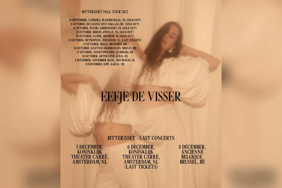 Im Oktober wird Eefje de Visser gleich viermal in Deutschland auf der Bühne stehen.