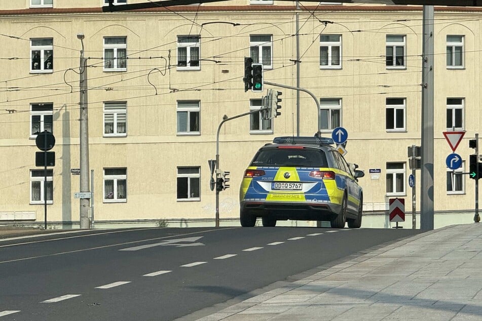 Die Polizei ist in Löbtau im Einsatz.