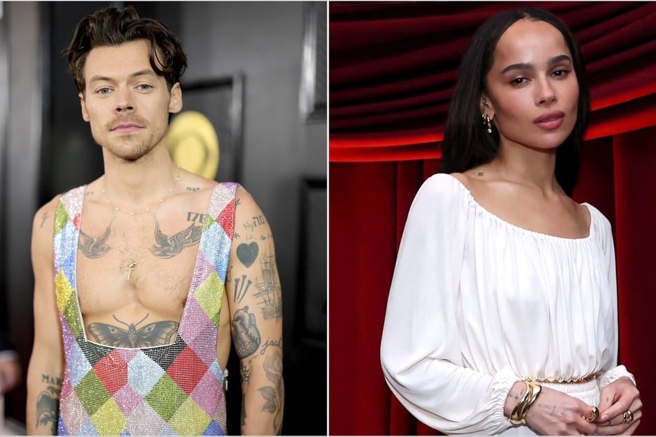 Harry Styles and Zoë Kravitz (r.) were spotted having romantic day dates in Rome, despite insiders saying their romance has "no label."