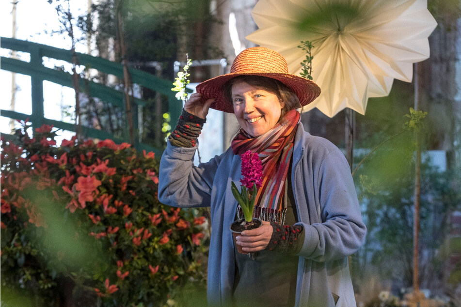 Designerin Bea Berthold (54) hat die Blumenschau im Palais konzipiert.