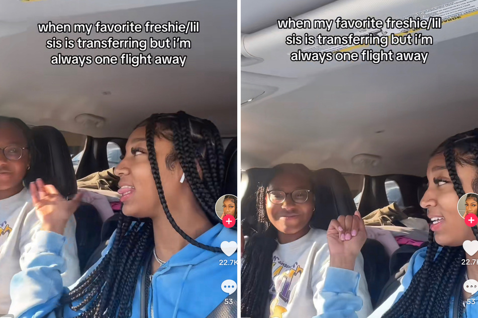 In a viral TikTok, Angel Reese (r) revealed big emotions towards her "favorite freshie," Alisa Williams, who has entered the transfer portal to leave LSU hoops.