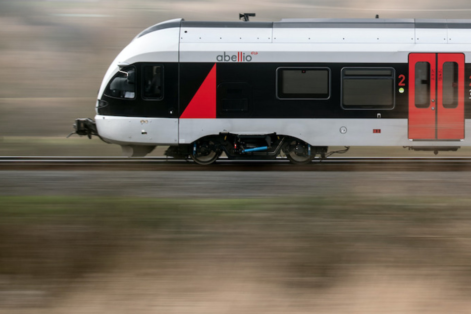 Ein Zug des privaten Anbieters Abellio. Das Unternehmen hat wirtschaftliche Probleme und befindet sich in einem Schutzschirmverfahren.