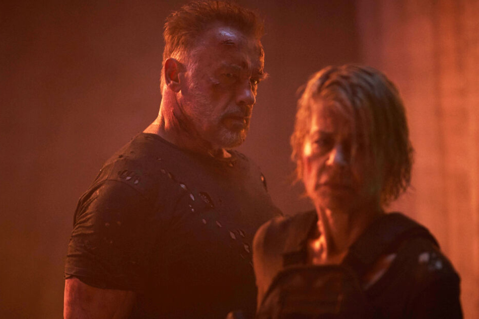 Der T-800 (Arnold Schwarzenegger) und Sarah Connor (Linda Hamilton) haben in "Dark Fate" ein äußerst schwieriges Verhältnis...