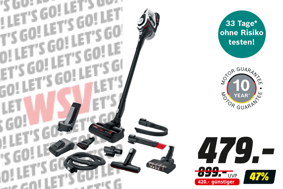 Bosch-Akkusauger für 479 statt 899 Euro.