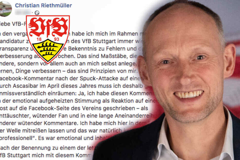 Christian Riethmüller war unter anderem ein diffarmierender Facebook-Kommentar gegen VfB-Spieler Santiago Ascacibar zum Verhängnis geworden. (Fotomontage)