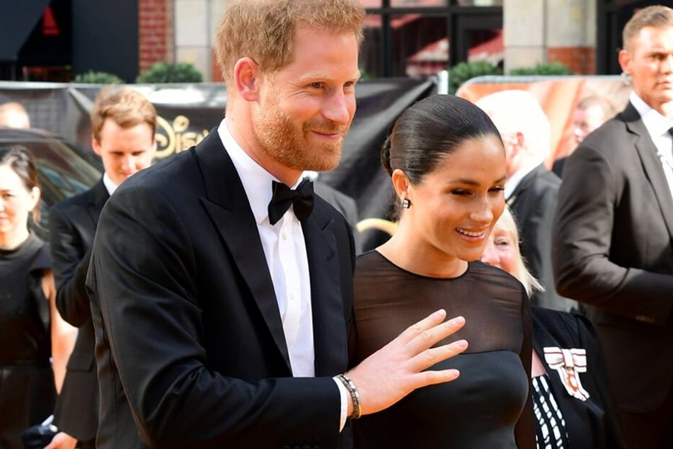 Prinz Harry beim Besuch mit seiner Frau Meghan der Europa-Premiere von "König der Löwen" im Leicester Sqaure.
