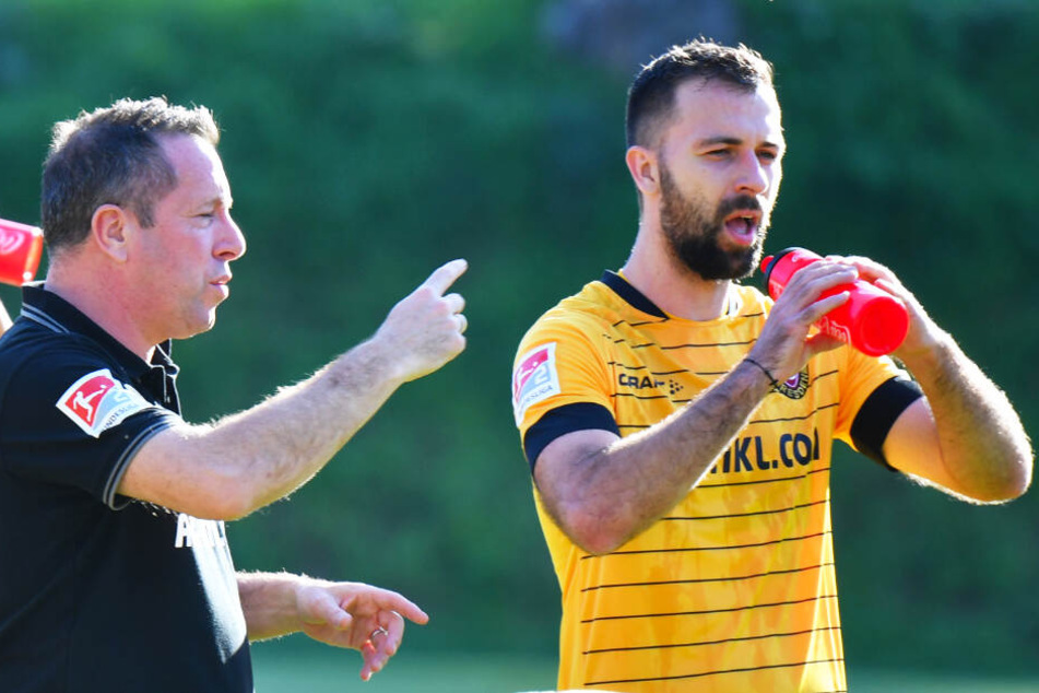 Markus Kauczinski (l.) setzt auf die Erfahrung von Neuzugang Josef Husbauer.