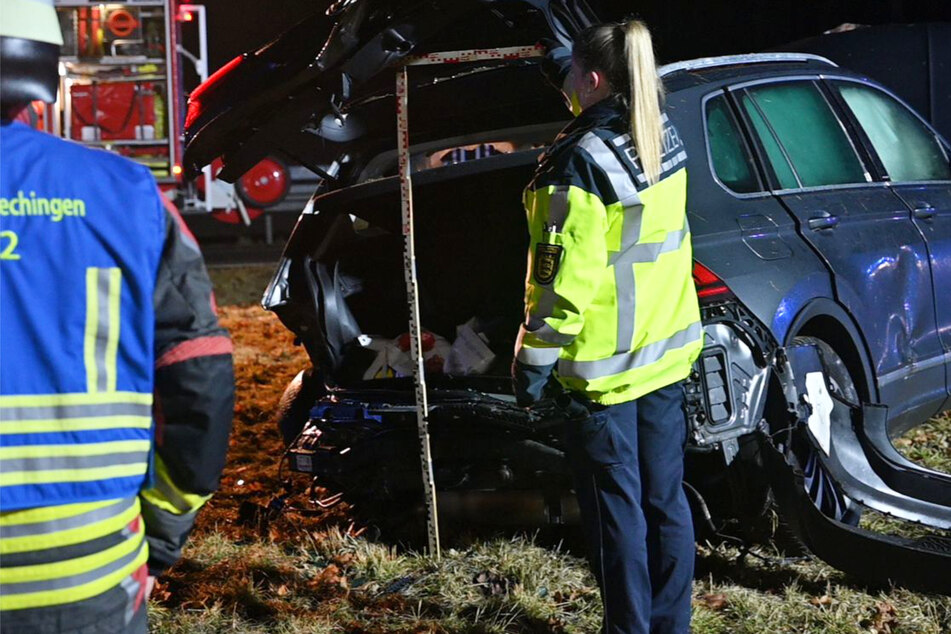 Wuchtige Kollision auf B27: Sieben teils Schwerverletzte, darunter drei Kinder