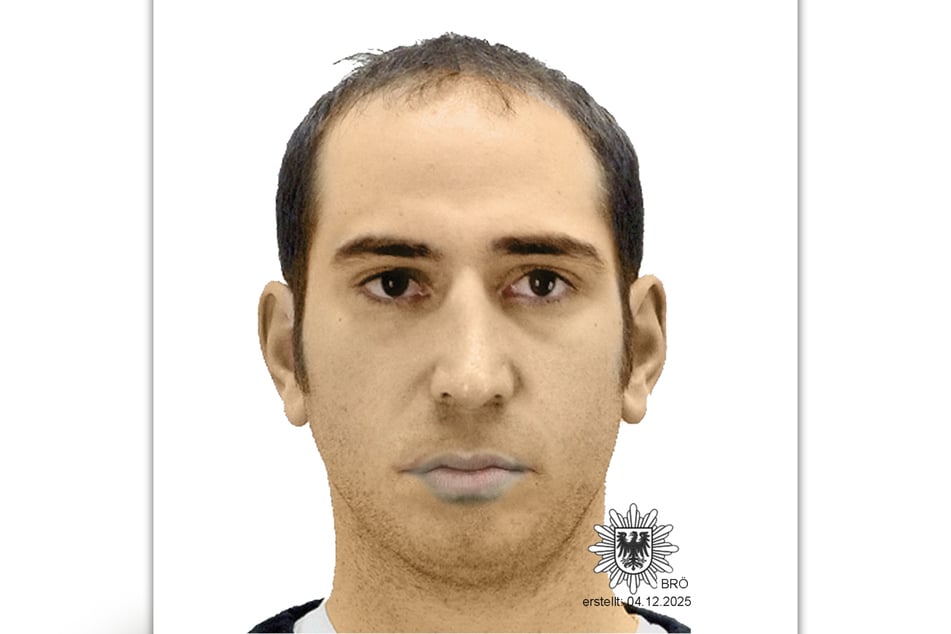 Mit diesem Phantombild fahndet die Polizei Brandenburg derzeit nach einem der Täter.