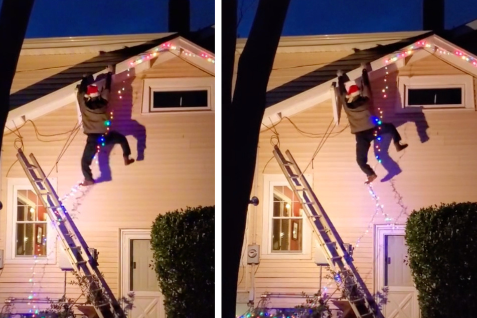 Weihnachtliche Alberei: Eine Haus-Deko in den Vereinigten Staaten sorgte für reichlich Aufmerksamkeit bei Nachbarn und in den sozialen Netzwerken.