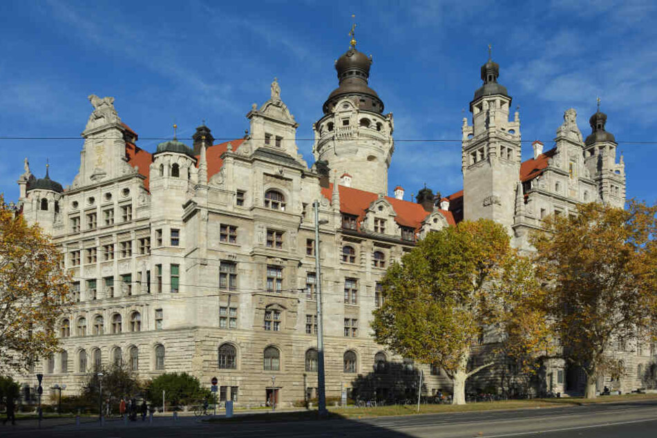 Das Rathaus von Leipzig.