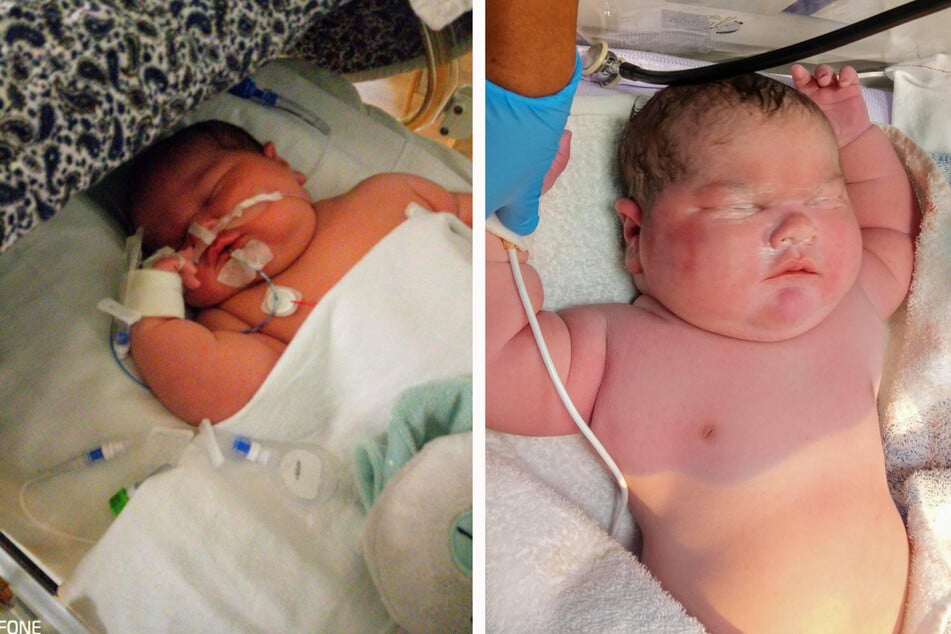 Der "Kleine" Alpha kam mit 6,7 Kilo auf die Welt und ist damit Großbritanniens drittschwerstes Baby!