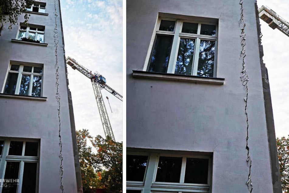 Lange Risse im Mauerwerk Leipziger Wohnhaus evakuiert TAG24