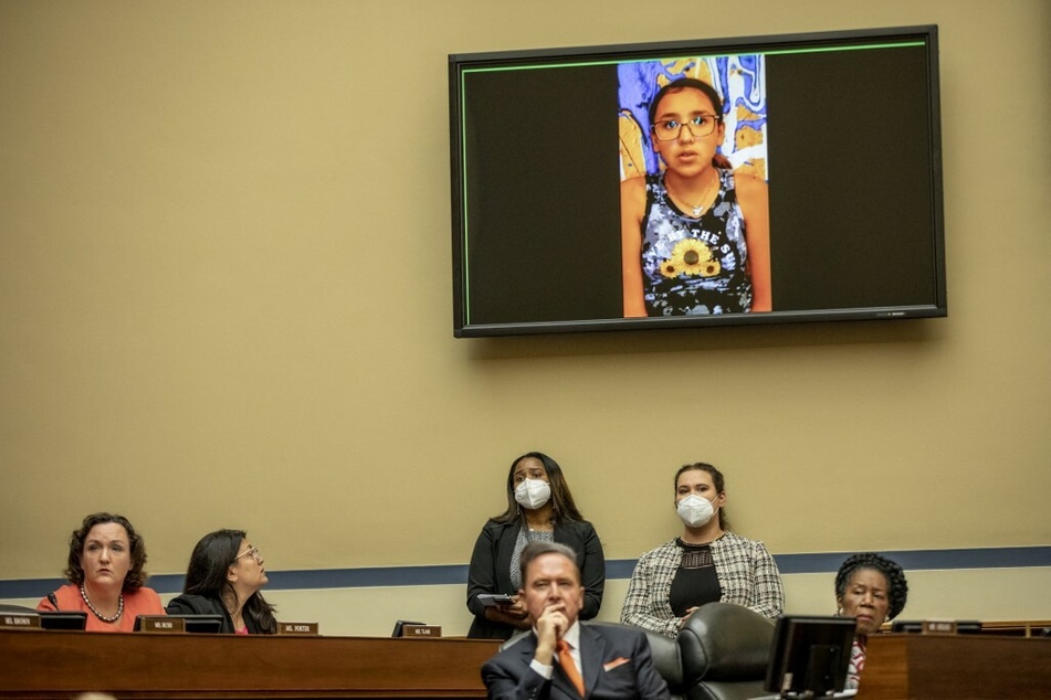 Miah Cerrillo testifies before the House Oversight Committee via video message.