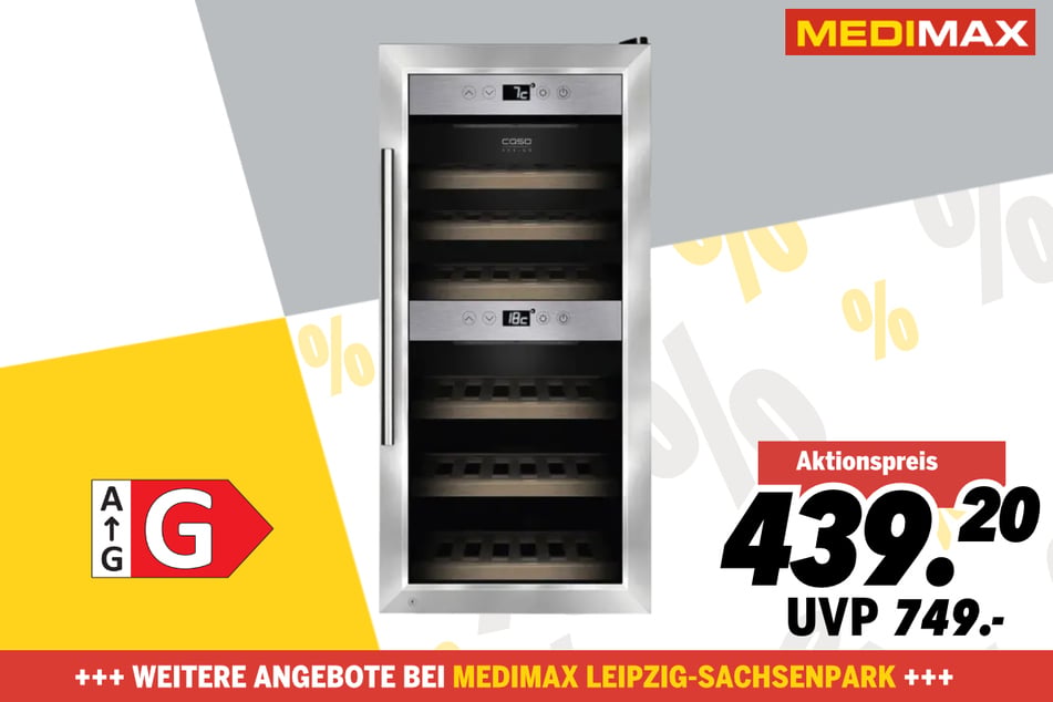 Caso-Weinschrank WineComfort 240 Smart für 439,20 statt 749 Euro.