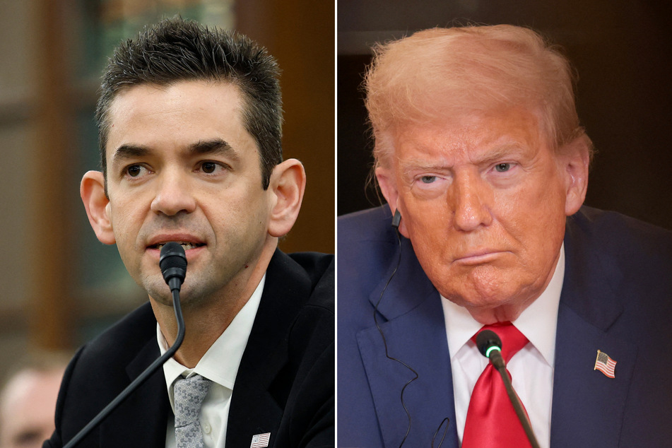 President Trump (r.) has tapped Transportation Secretary Sean Duffy to serve as interim head of space agency NASA, weeks after pulling the nomination of Jared Isaacman (l.).