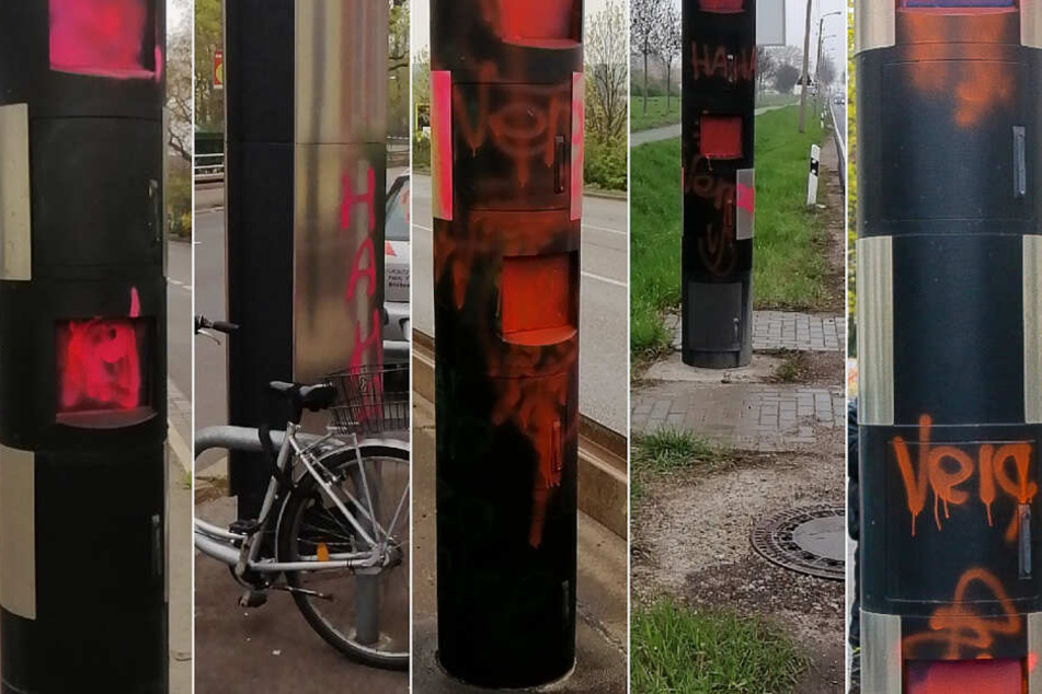 Fünf Blitzer wurden bereits in der vergangenen Woche beschmiert.