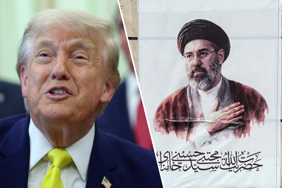 Iran's foreign minister shut down President Trump's (l.) idea of meeting with Tehran's new supreme leader.