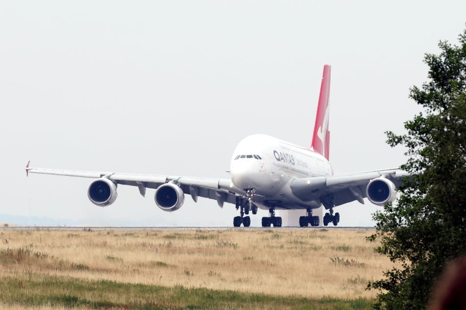 Über eine Stunde zu früh landete die Qantas-Maschine am Dresdner Flughafen.