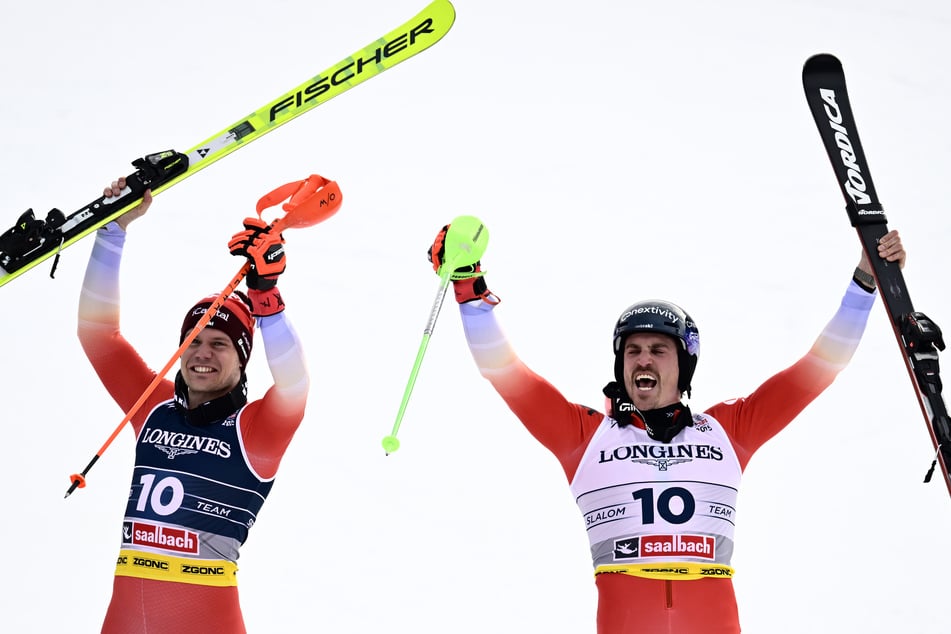 Im vergangenen Februar feierte Marc Rochat (r.) mit WM-Bronze in der Team-Kombination den größten Erfolg seiner Karriere.