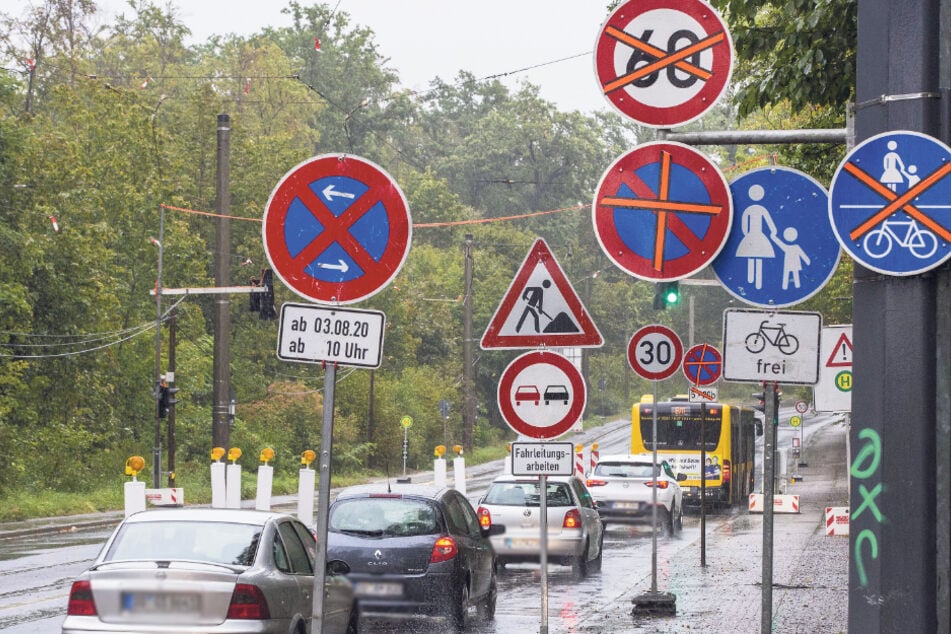 Noch etwa ein Jahr lang wird auf Bautzner- und Bautzner Landstraße gebaut.