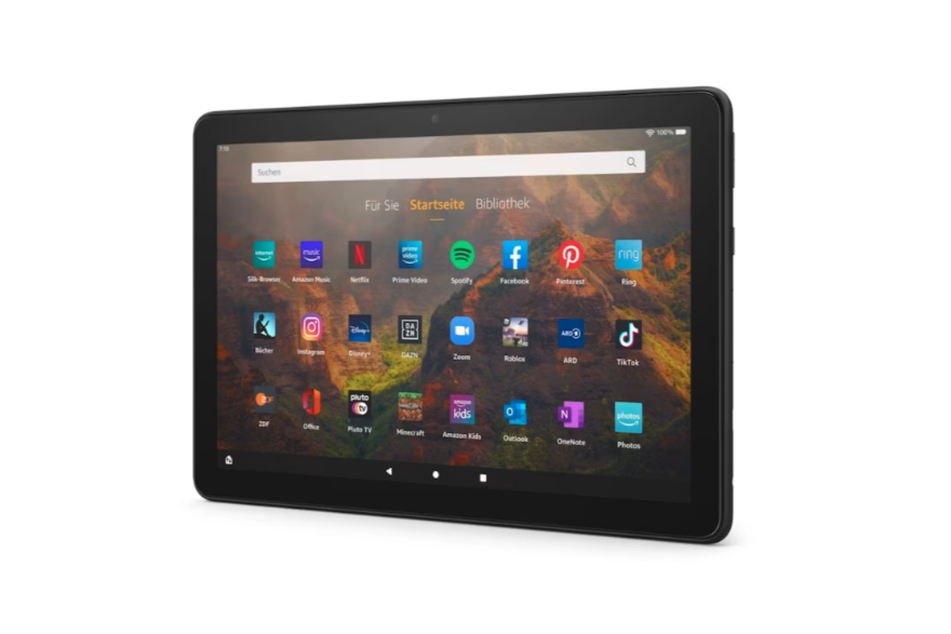 Das günstige Tablet Amazon Fire HD 10 begeistert durch ein helles Display mit zwei Millionen Pixeln und Dolby-Atmos.