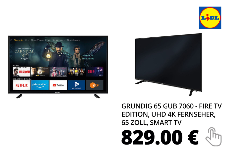 GRUNDIG 65 GUB 7060 - Fire TV Edition, UHD 4K Fernseher, 65 Zoll, Smart TV