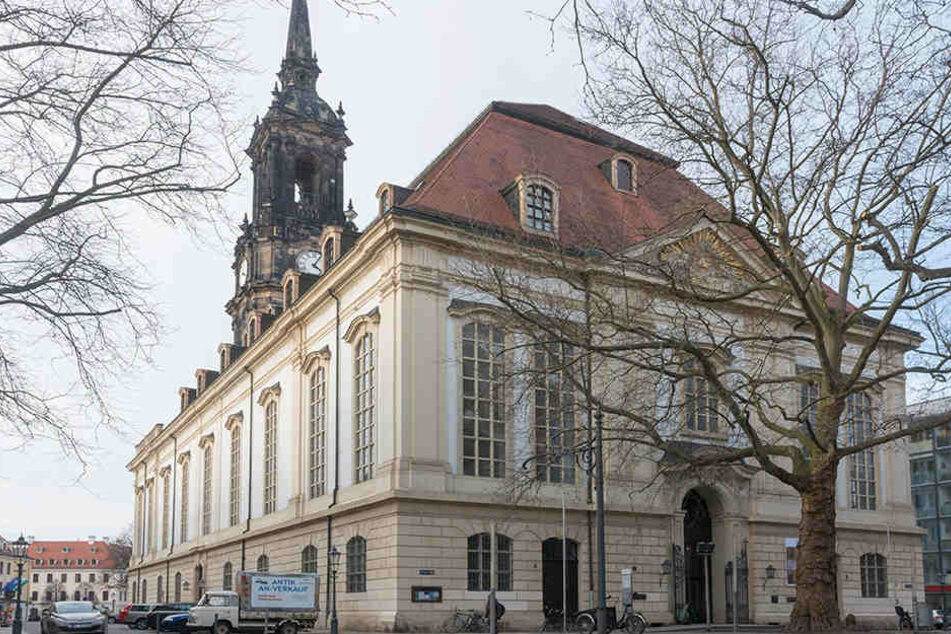 Die Dreikönigskirche in der Dresdner Neustadt.