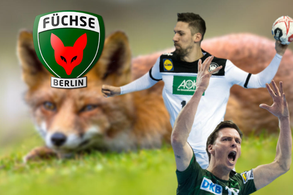 Die Füchse können sich doppelt freuen: Fabian Wiede (hinten) wurde ins All-Star-Team der WM gewählt und Hans Lindberg holte den Titel mit Dänemark. (Bildmontage)