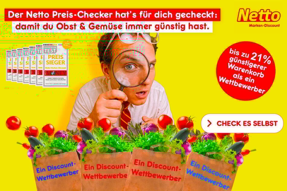 Der Netto-Preis-Checker hat für Euch herausgefunden, wo Obst und Gemüse am günstigsten sind.