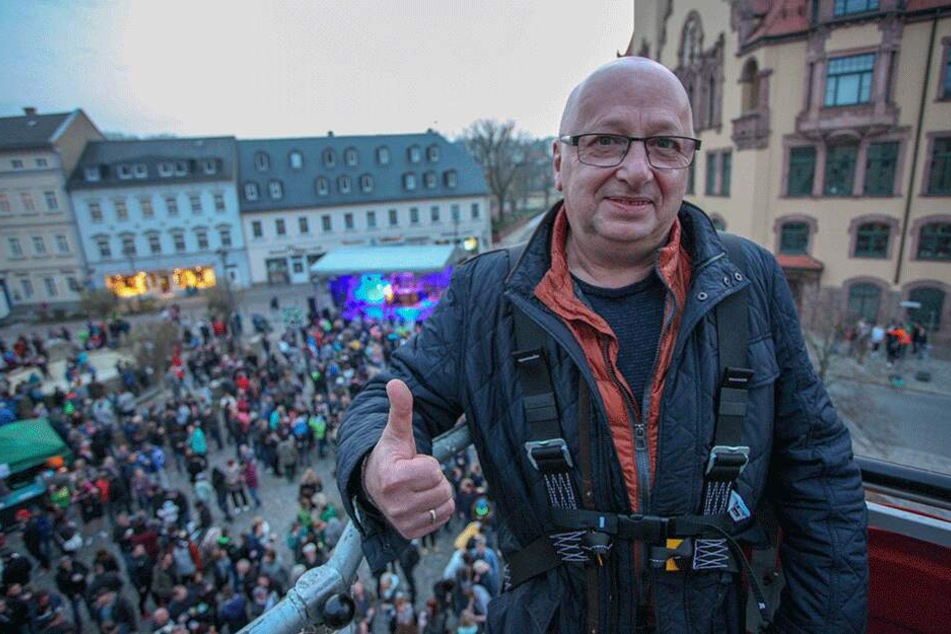 Hofft auf viele Stimmen bei der Vote-Party: Waldheims Bürgermeister Steffen Ernst (62, FDP).