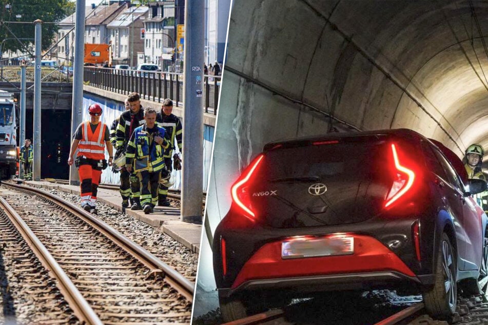Fahrerin steuert Auto einen Kilometer durch Bochumer Straßenbahntunnel