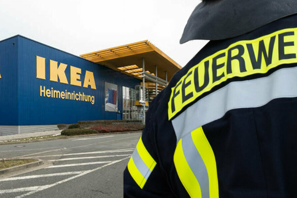 Feuerwehreinsatz am ElbePark: Flammen bei Ikea!