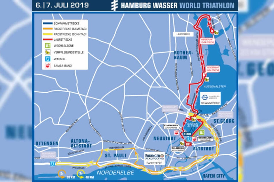 Der Triathlon führt zu zahlreichen Straßensperrungen.