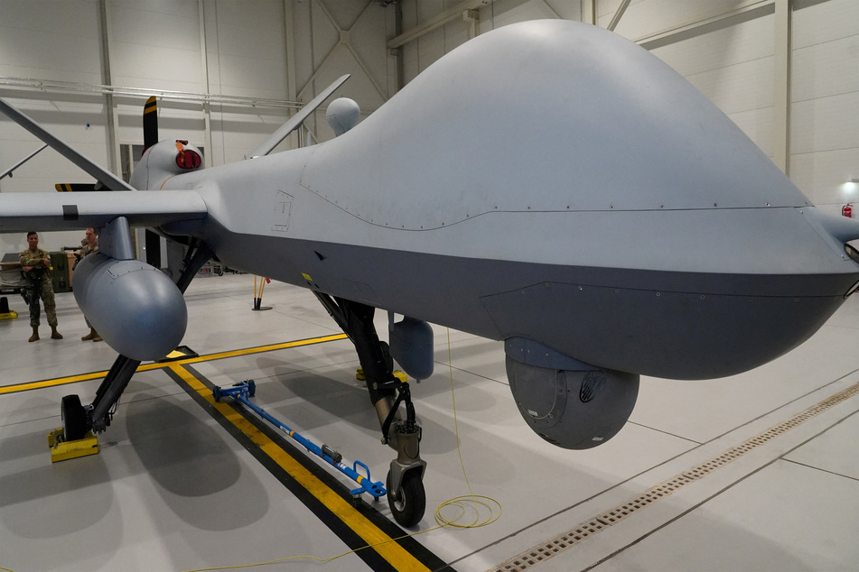 A US Air Force MQ-9 Reaper drone seen in a hanger (file photo).
