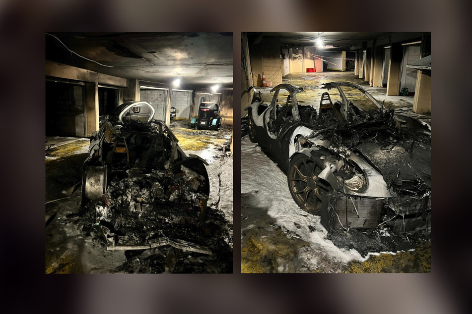 Davina teilte Fotos des völlig ausgebrannten Luxus-Wagens.